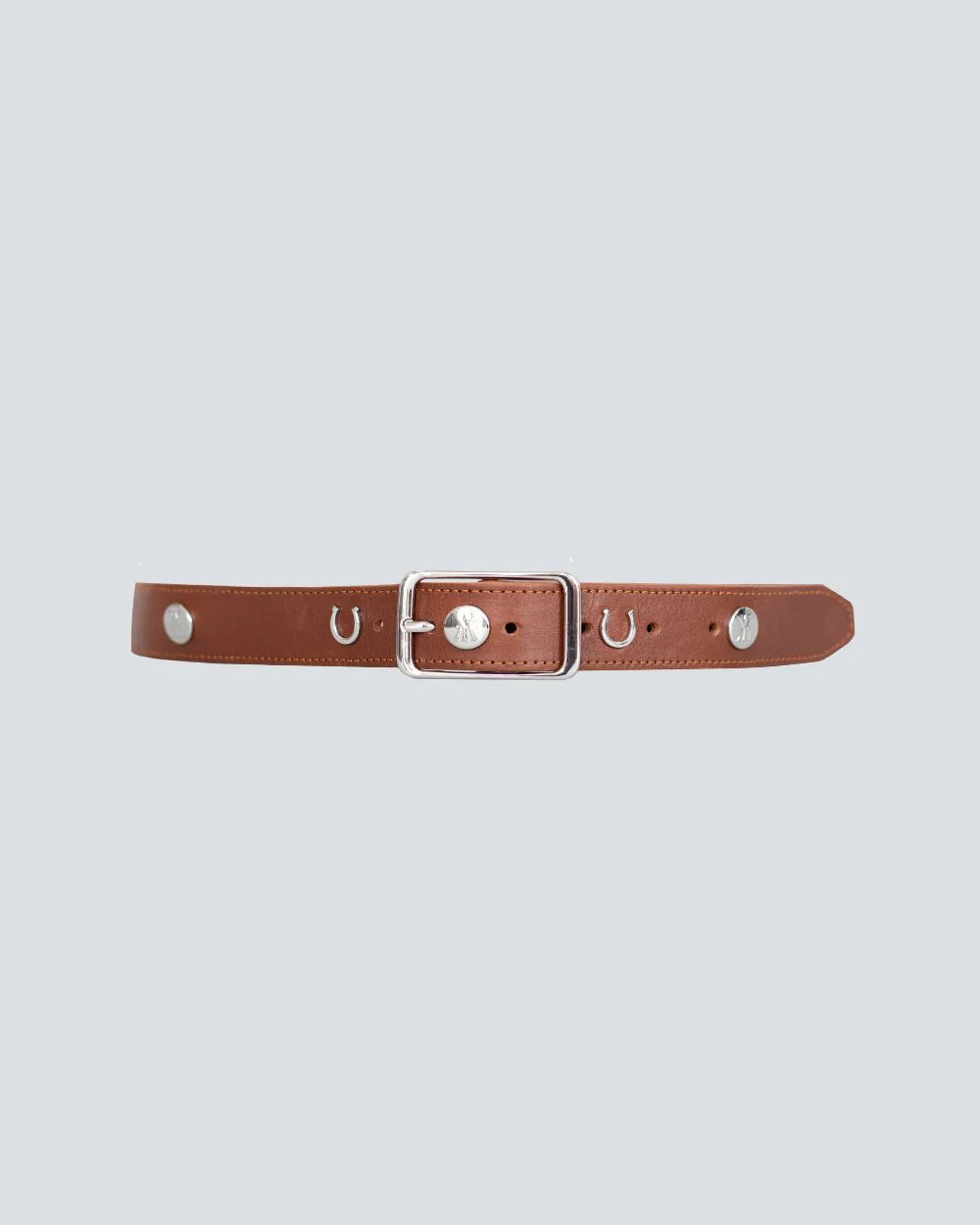 Brown | Leather Buckle Belt, brown leather buckle belt detail, flat product shot