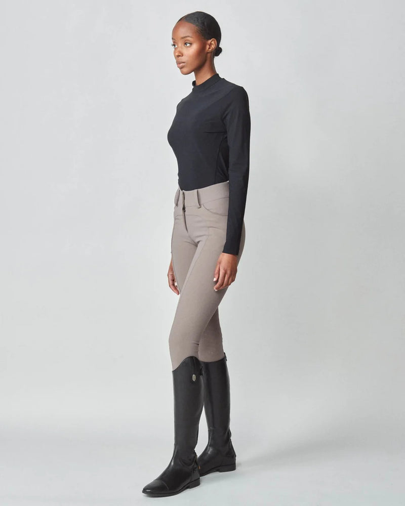 Black | Lightweight Long Sleeve, lightweight long sleeve on model with grey breeches