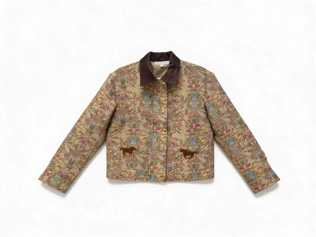 Maxine Barn Jacket – Floral Brocade – Hannah Childs Lifestyle