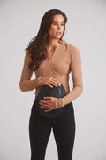 Carol Performance Crewneck Riding Top – Leather Rib – Solid Citizen Equestrian