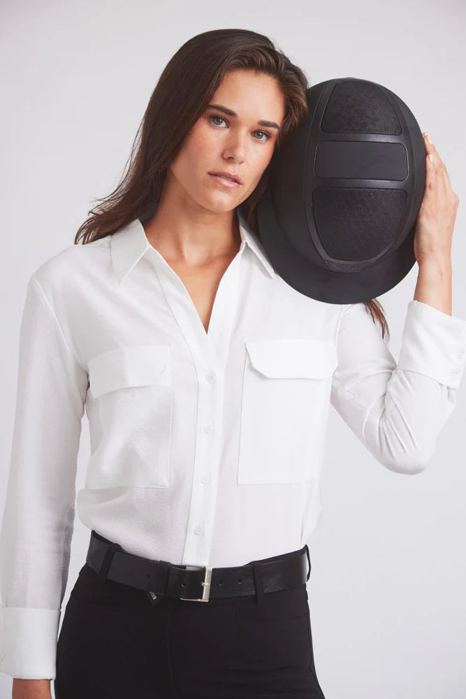 Seersucker Equestrian Button-Down Shirt