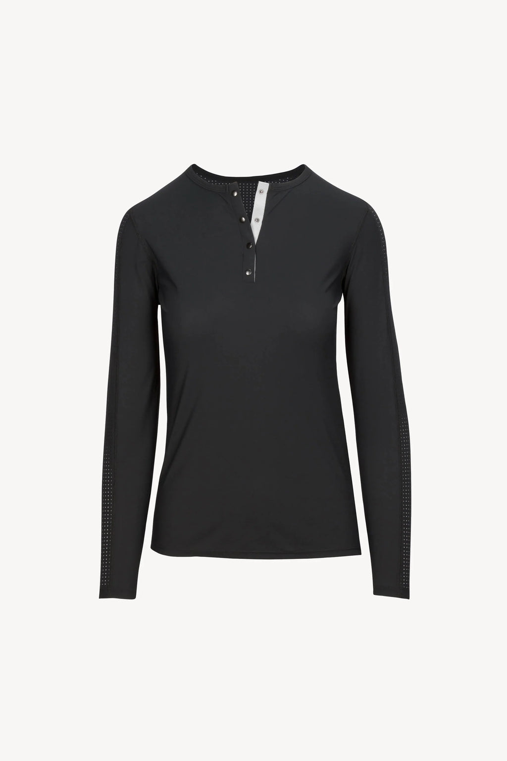 Black | The Tech Practice Sun Shirt, long-sleeve sun shirt, flat product shot
