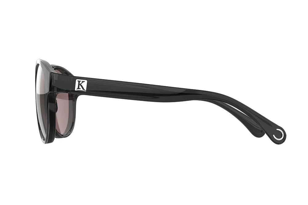 Midnight | The Wellington XS, sunglasses with black frames, side view