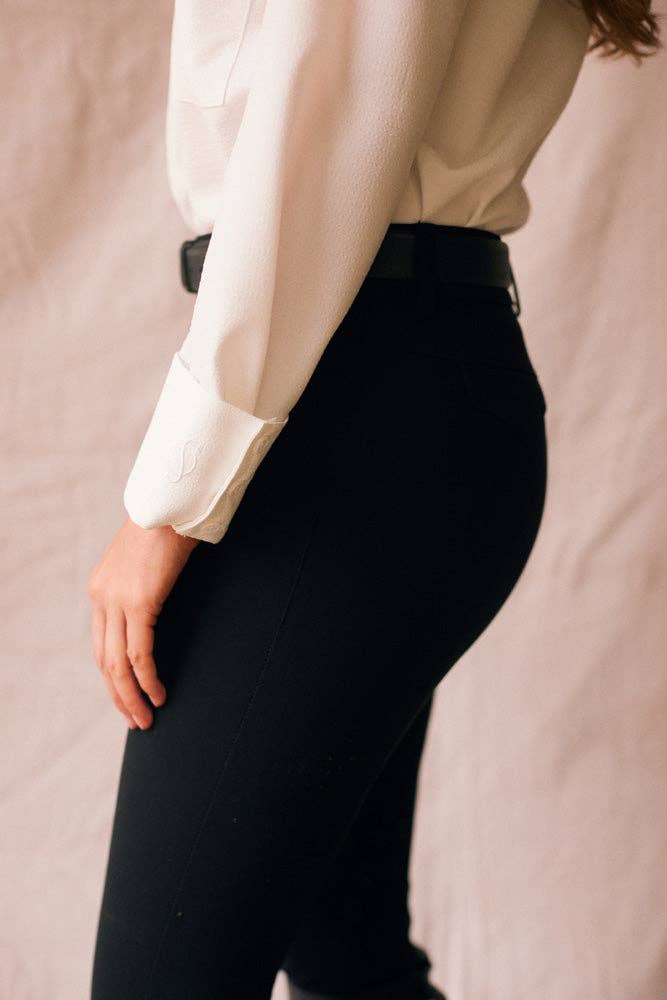 Jessica | Ivory Seersucker Button Down: M