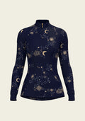 Espoir Stars on Navy Quarter Zip Sun Shirt