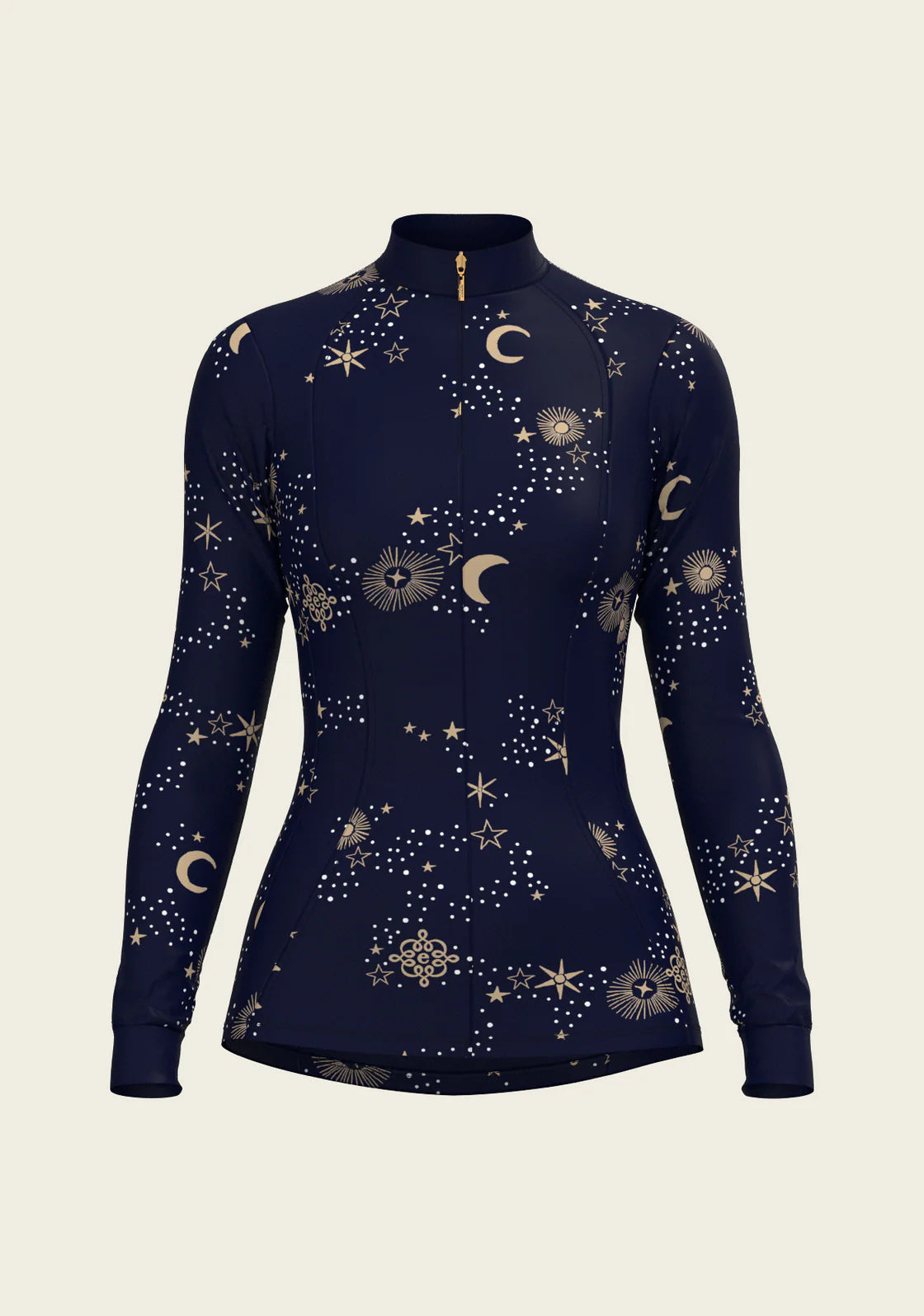 Espoir Stars on Navy Quarter Zip Sun Shirt