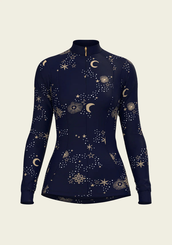Navy | Espoir Stars on Navy Quarter Zip Sun Shirt