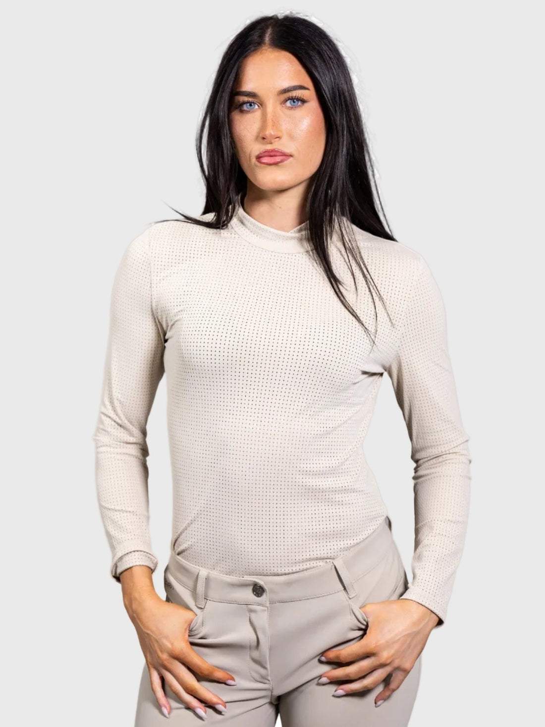 Alesia Mock Neck Shirt