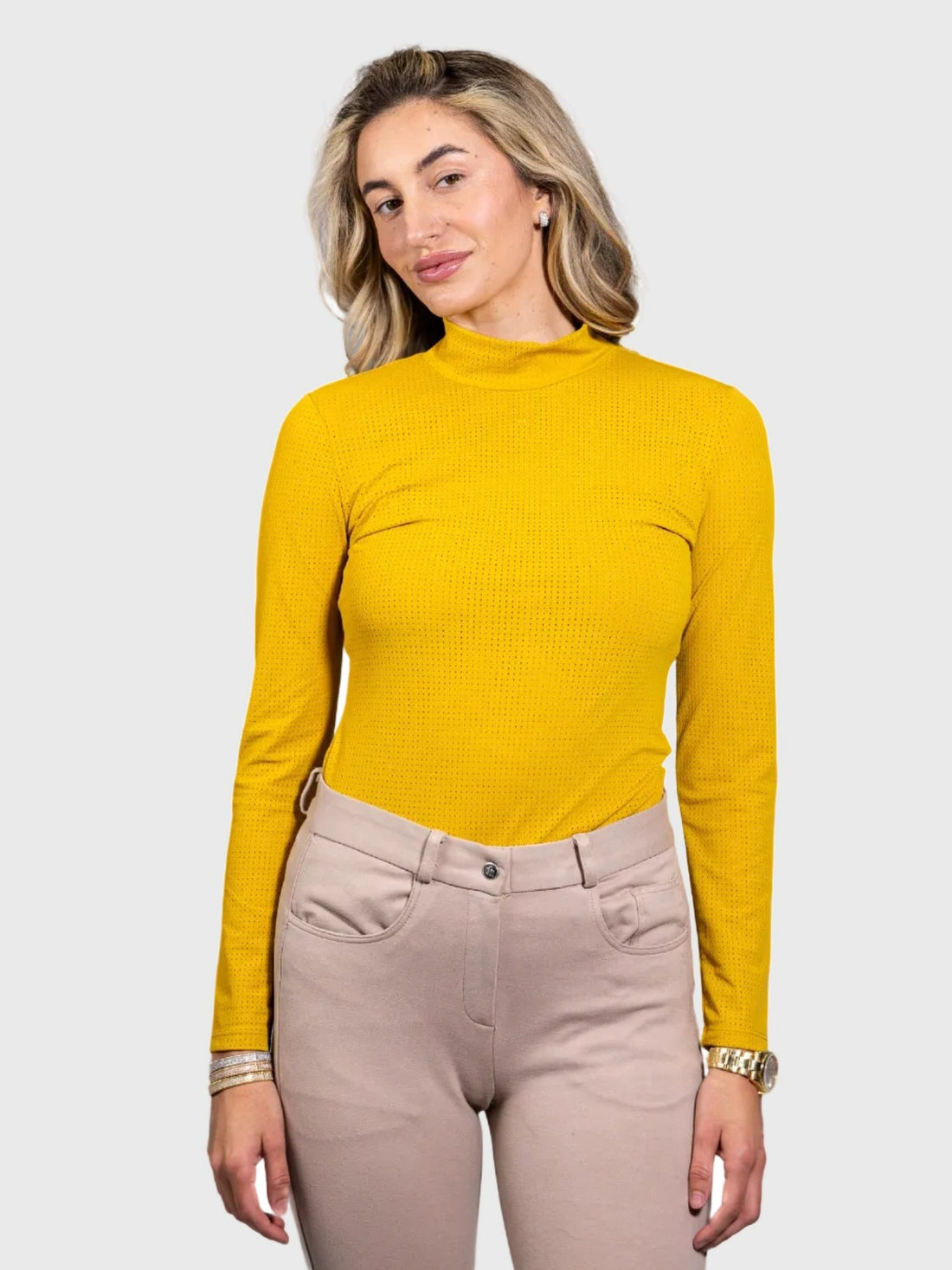 Alesia Mock Neck Shirt