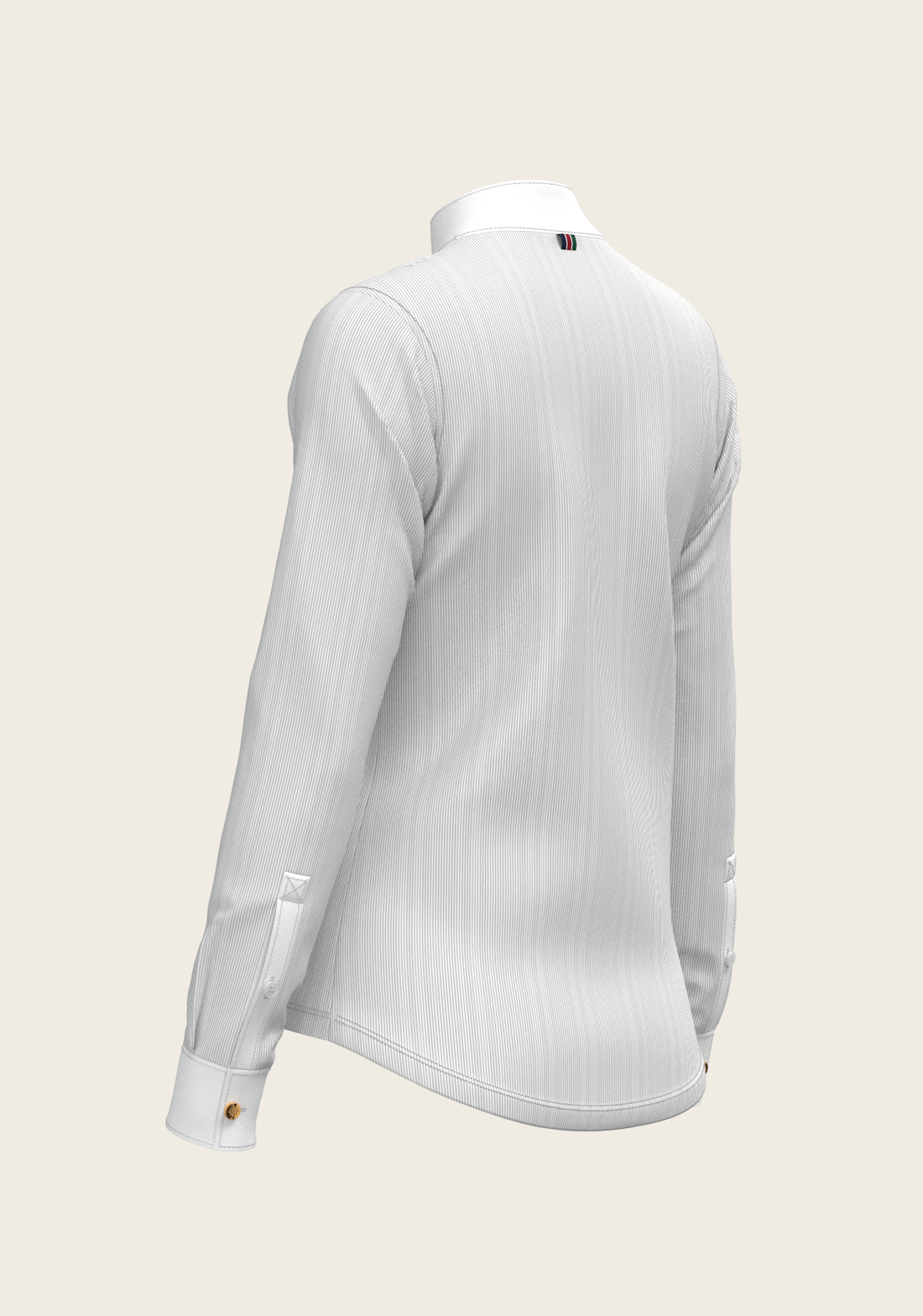 Stripes in Grey Short Pleated Long Sleeve Show S