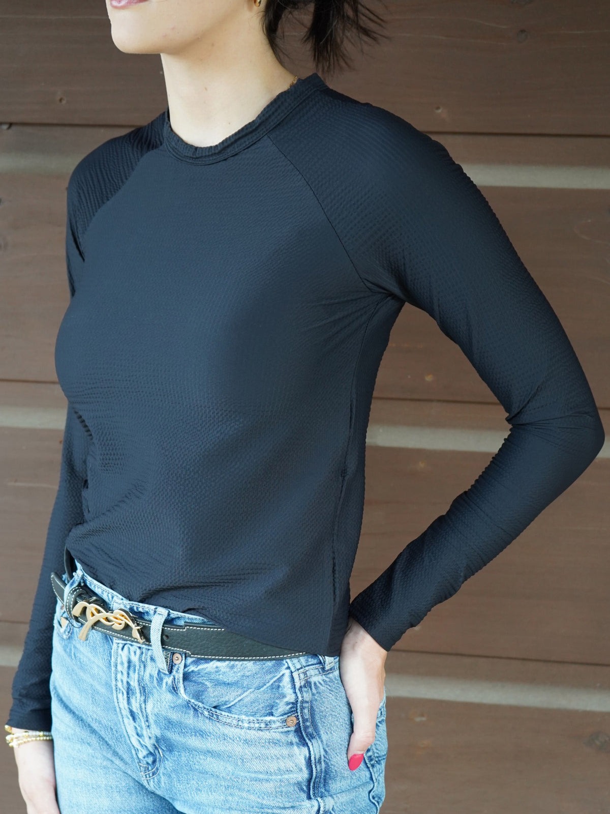 Camellia L/S Waffle Tee – Coeurmandie