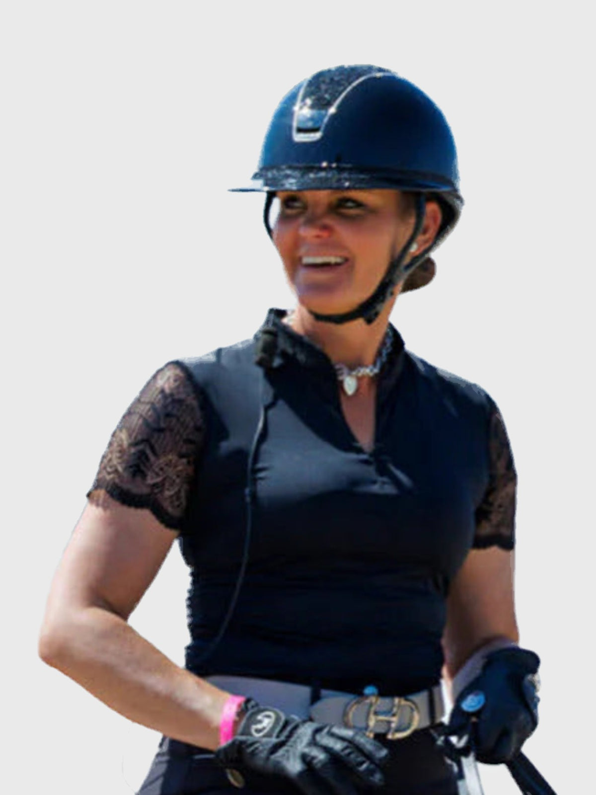 Charlie Short Sleeve Lace Riding Shirt
