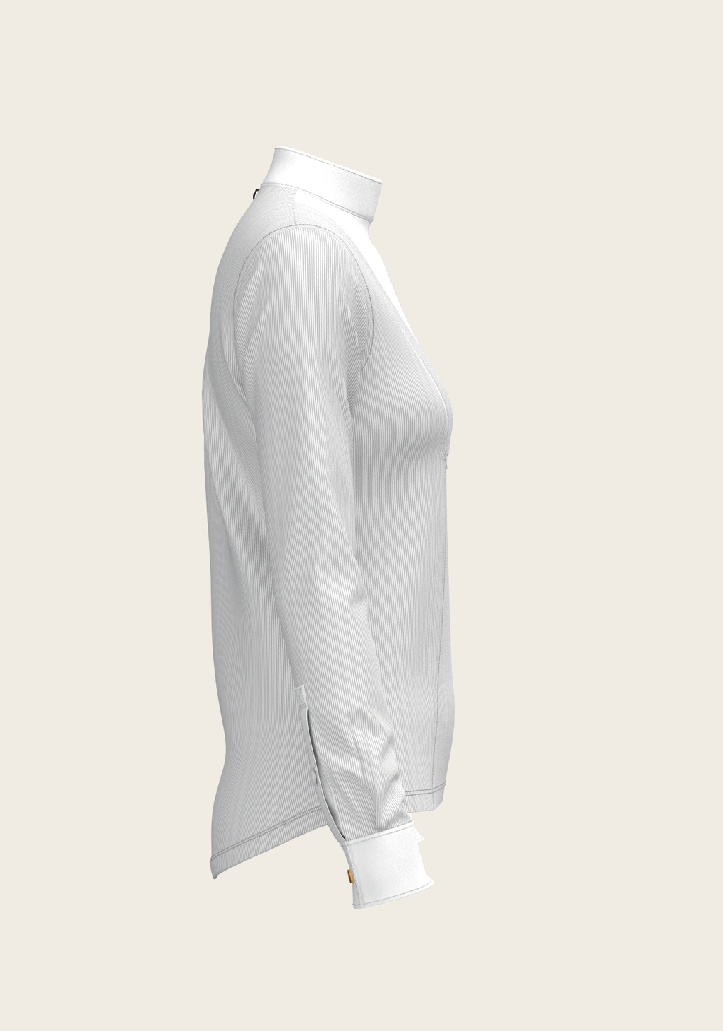Stripes in Grey Short Pleated Long Sleeve Show S