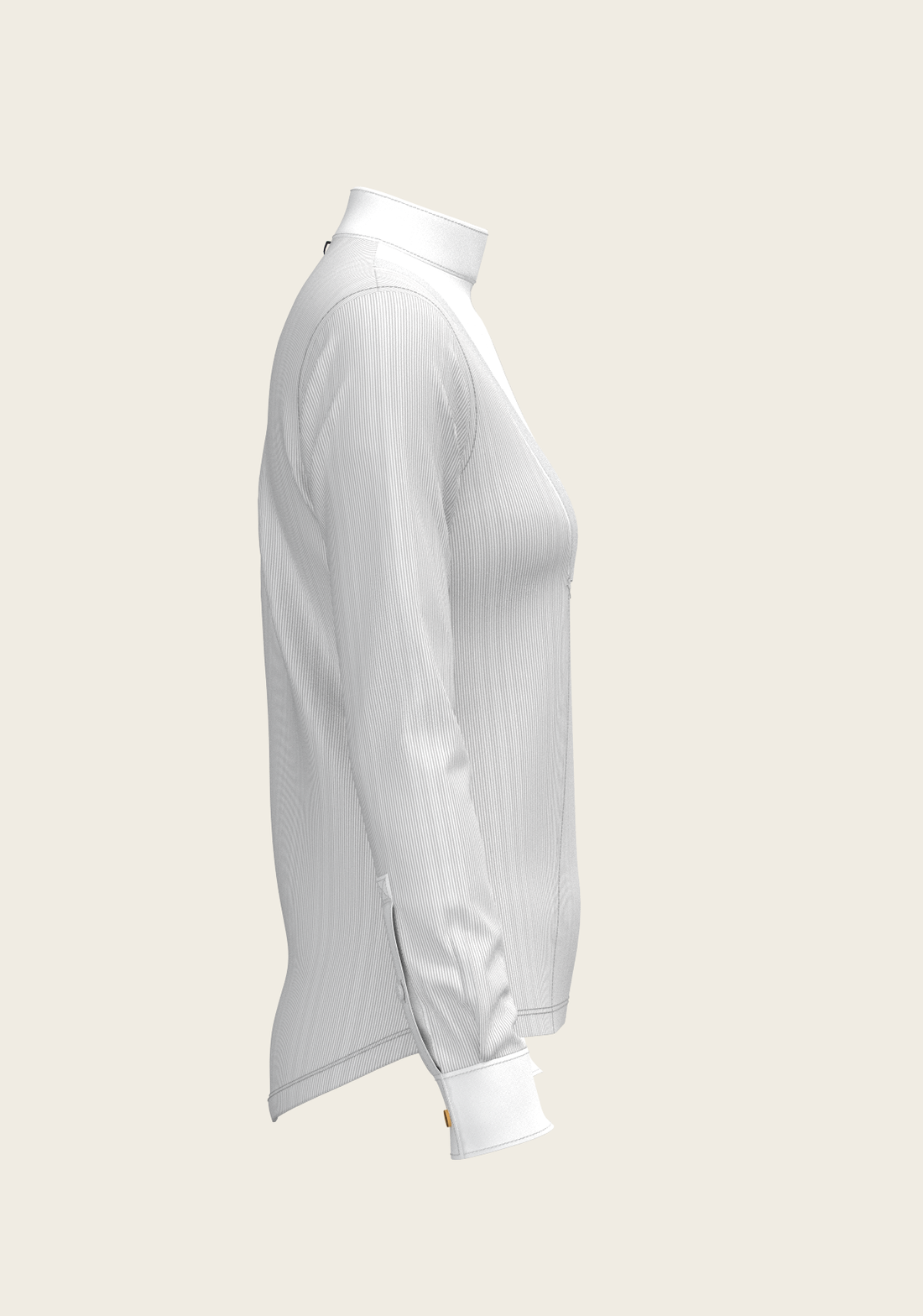 Stripes in Grey Short Pleated Long Sleeve Show S