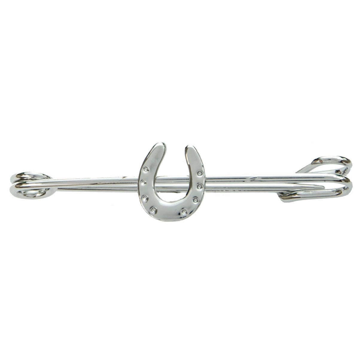 Platinum Plated | Plain Horseshoe Stock Pin – Exselle, platinum-plated plain horseshoe stock pin