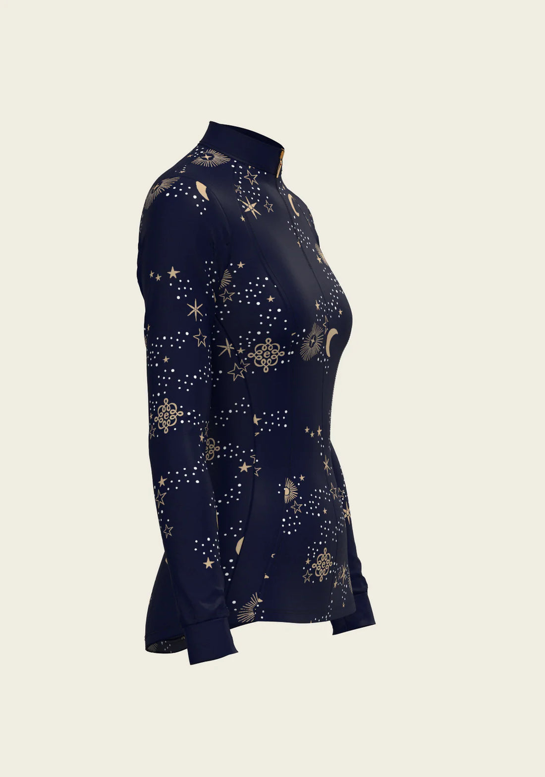 Navy | Espoir Stars on Navy Quarter Zip Sun Shirt