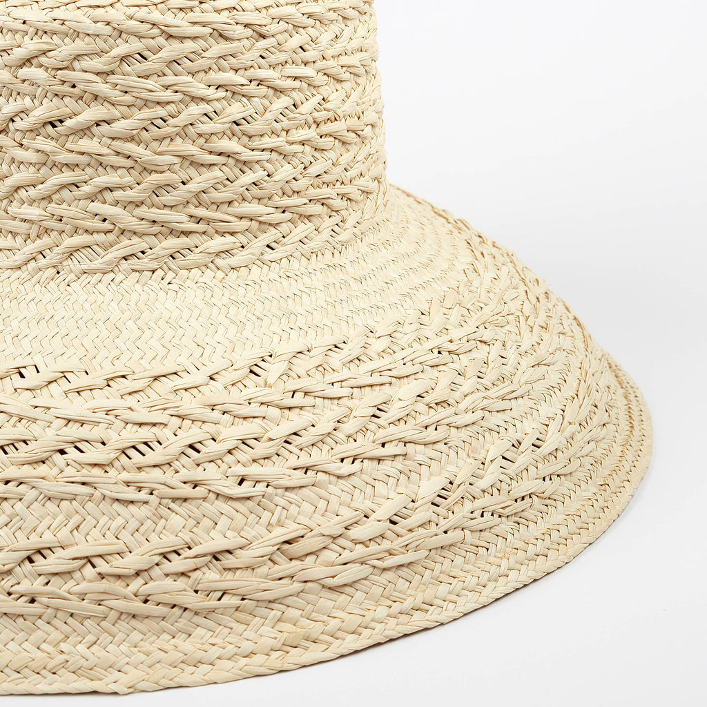 Rope Straw Bucket Hat – Elegancia Tropical Panama
