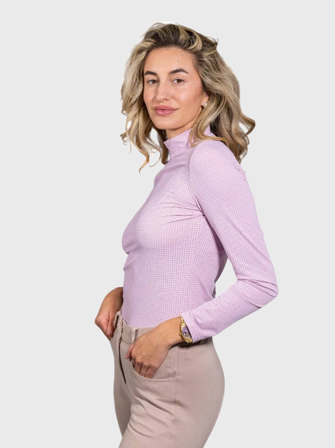 Alesia Mock Neck Shirt