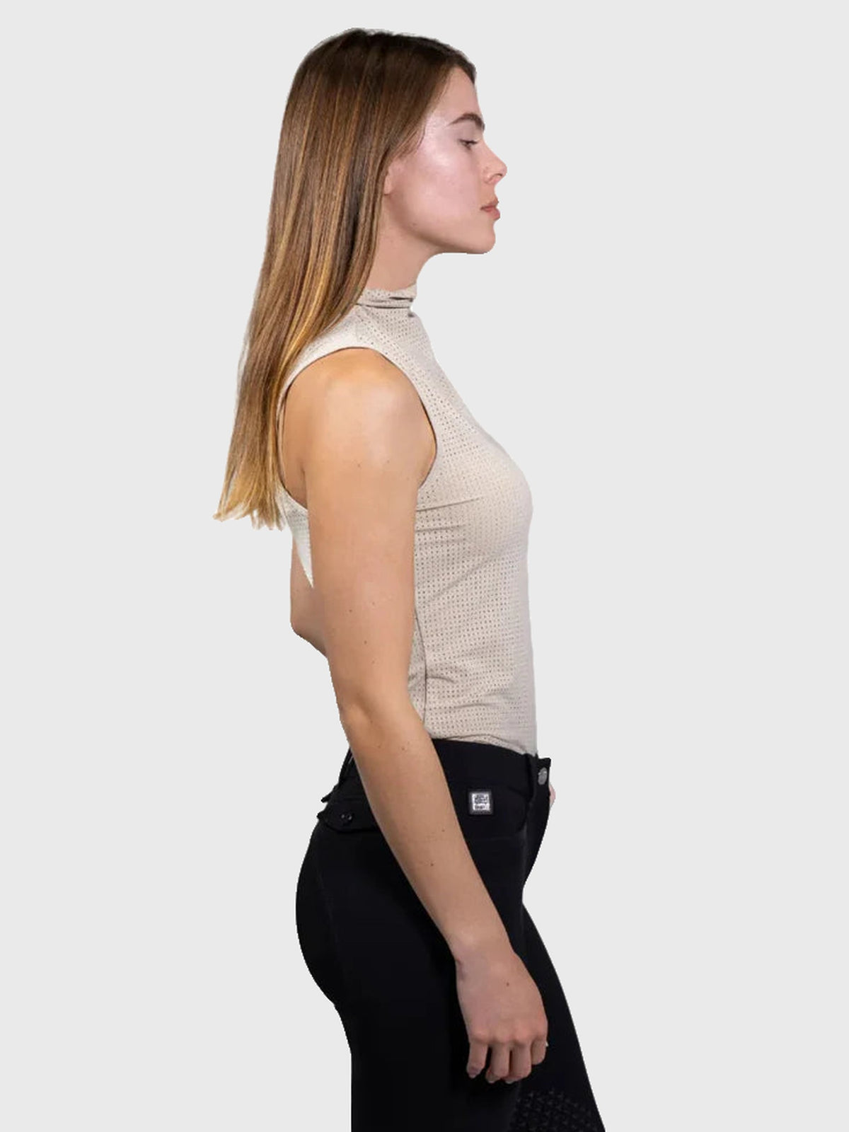 Blaire Sleeveless Mock Neck Shirt