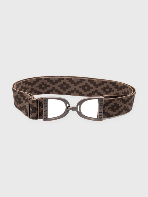 1.5" Stirrup Elastic Belt – Chocolate Polo