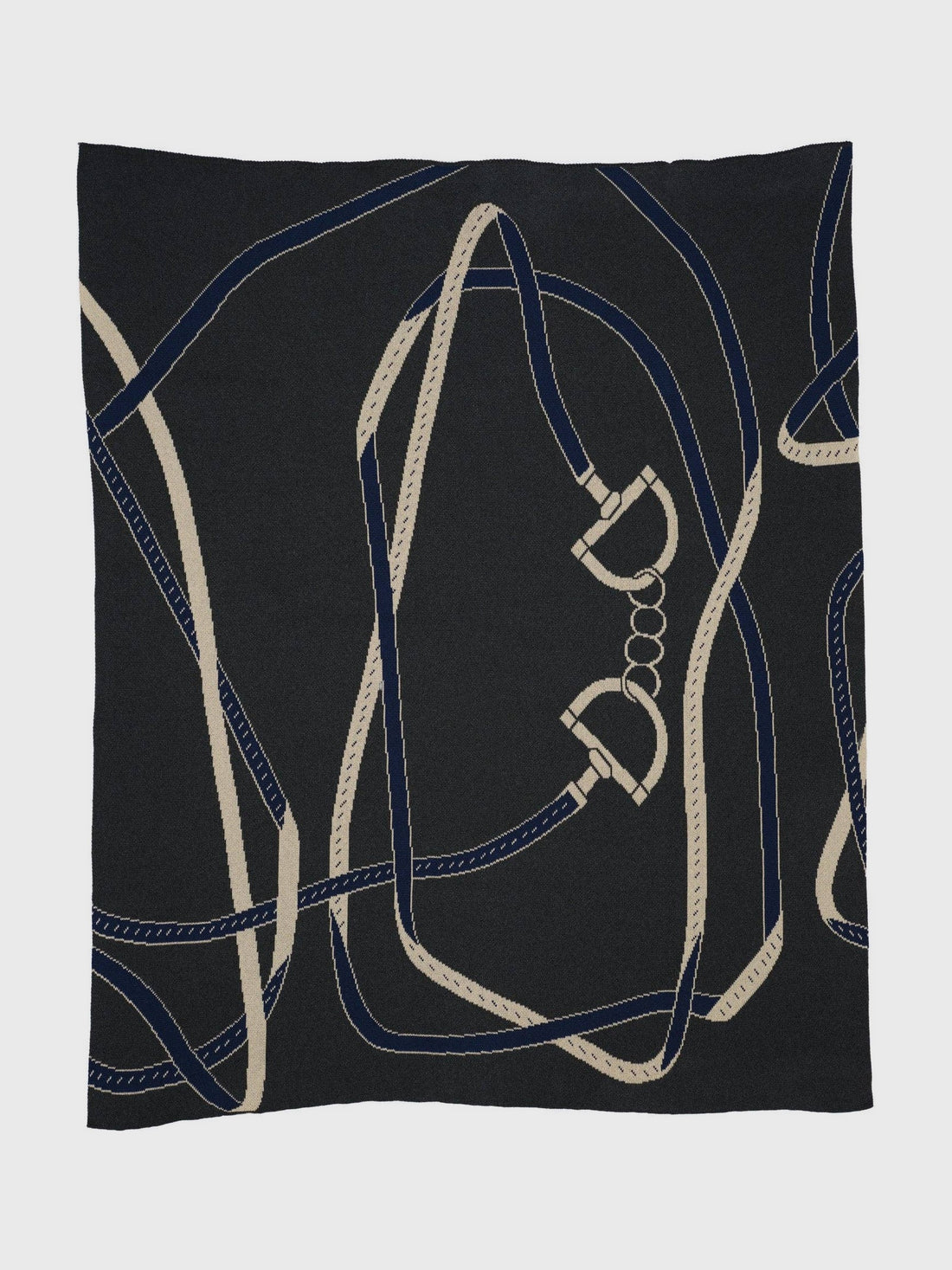 Equestrian Tack Knit Throw