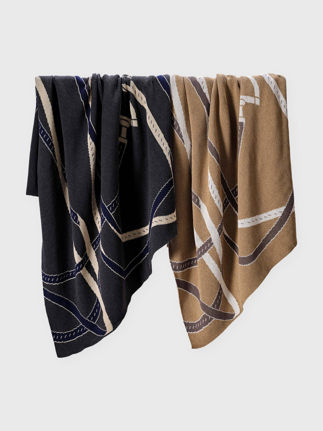 Equestrian Tack Knit Throw