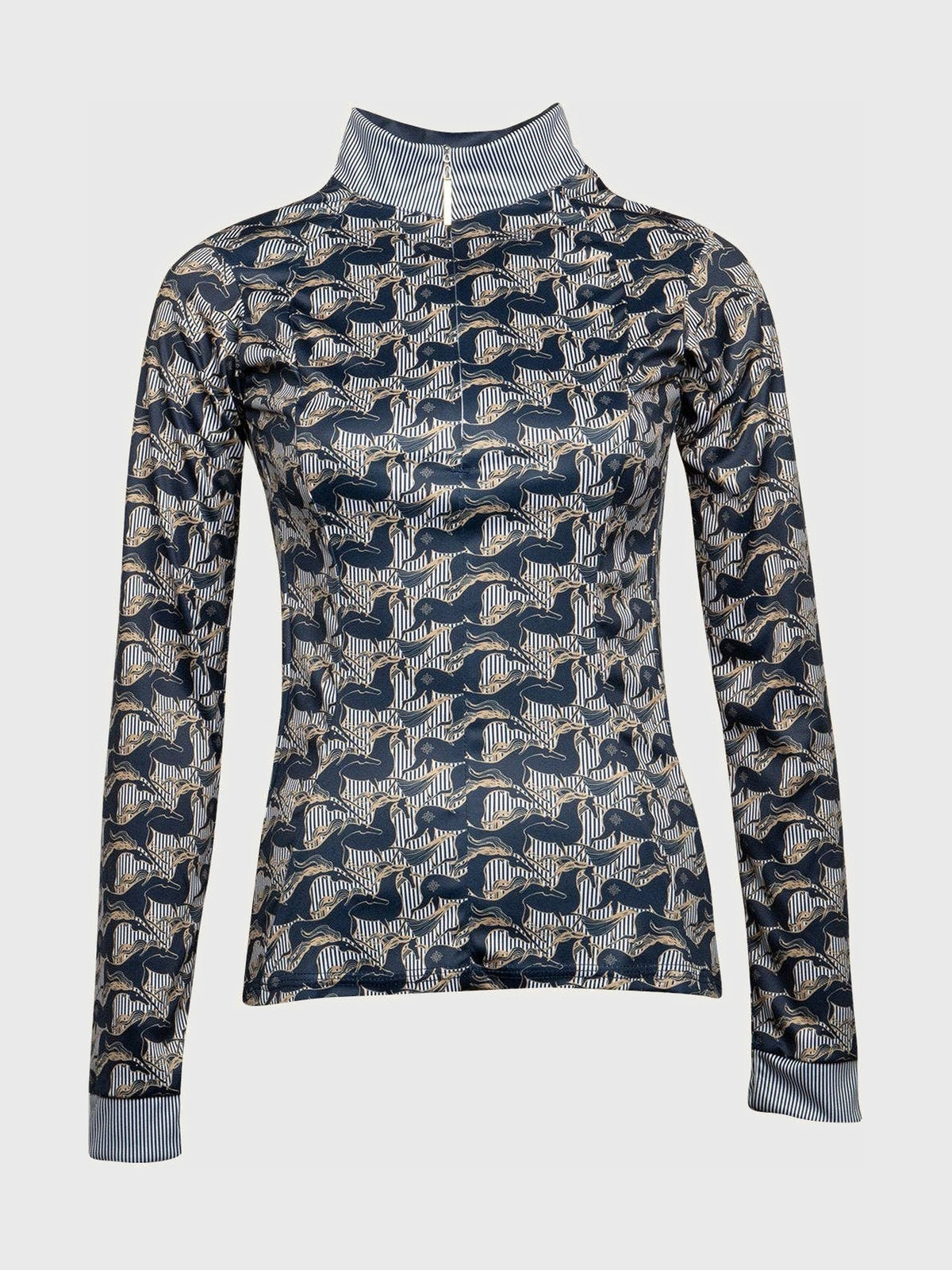 Running Horses Quarter Zip Sun Shirt