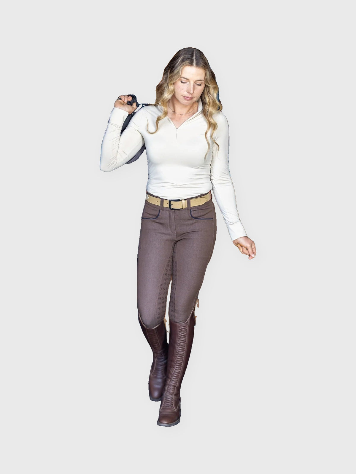 Annabelle Long Sleeve Lace Riding Top