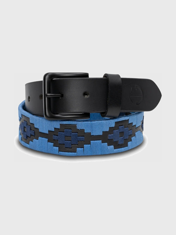 Azul Nocturno Leather Polo Belt