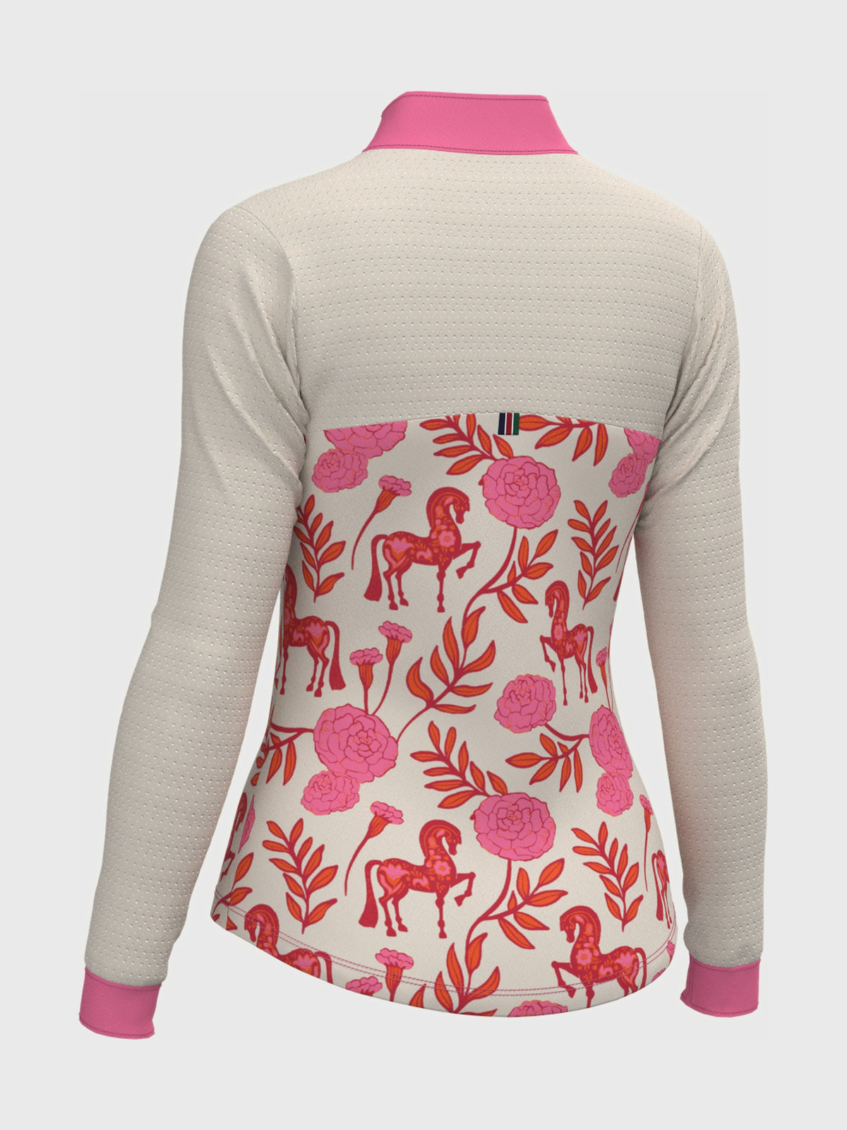 Peony Sport Mesh Quarter Zip Sun Shirt