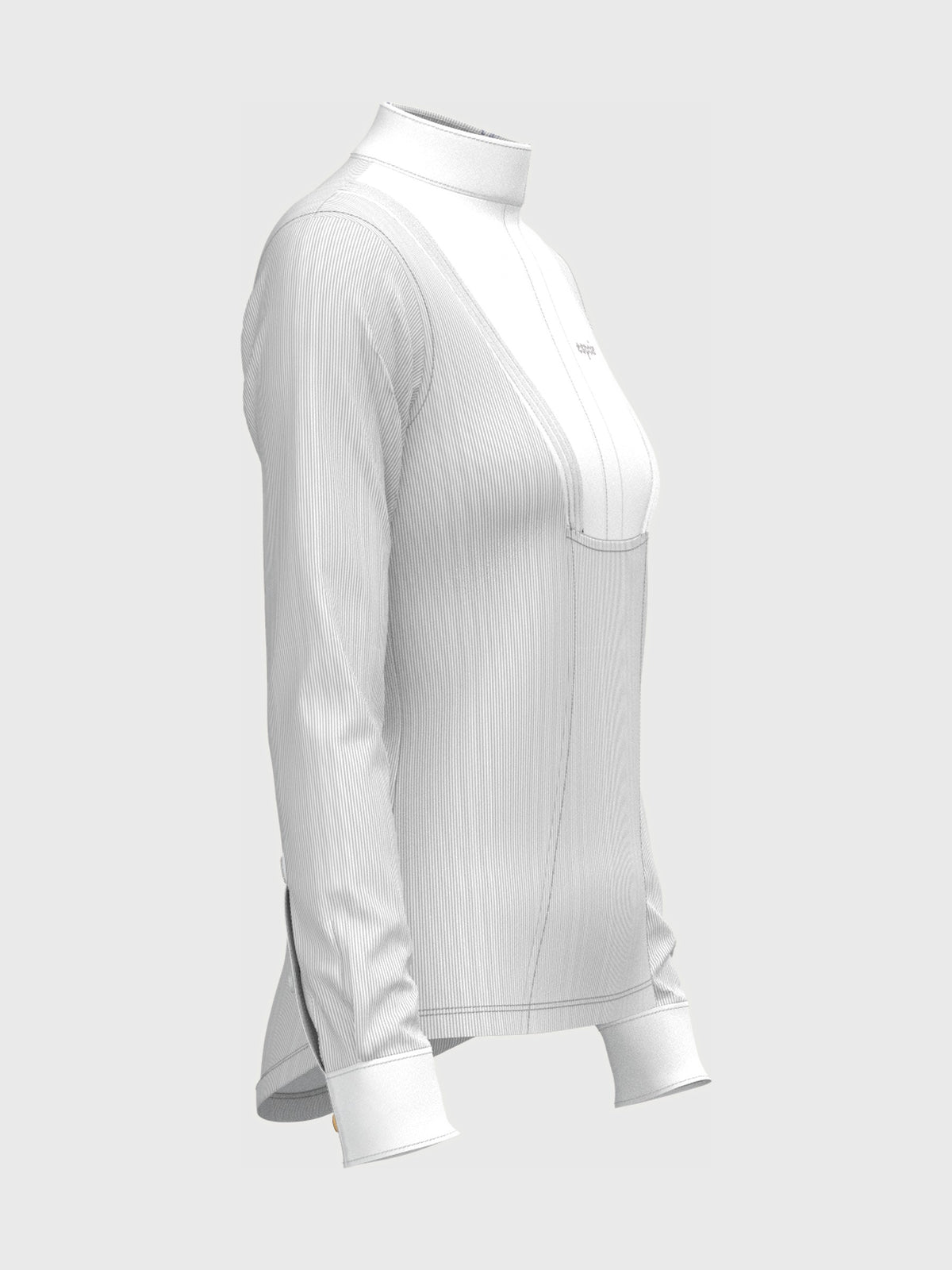 Striped Pleated Long Sleeve Show Shirt