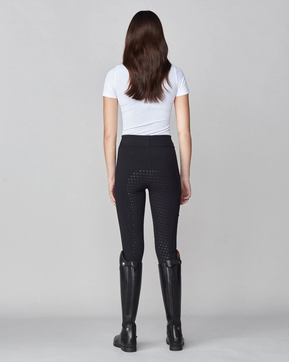 White | AirTech Half Zip - Yagya, short-sleeve back view on model