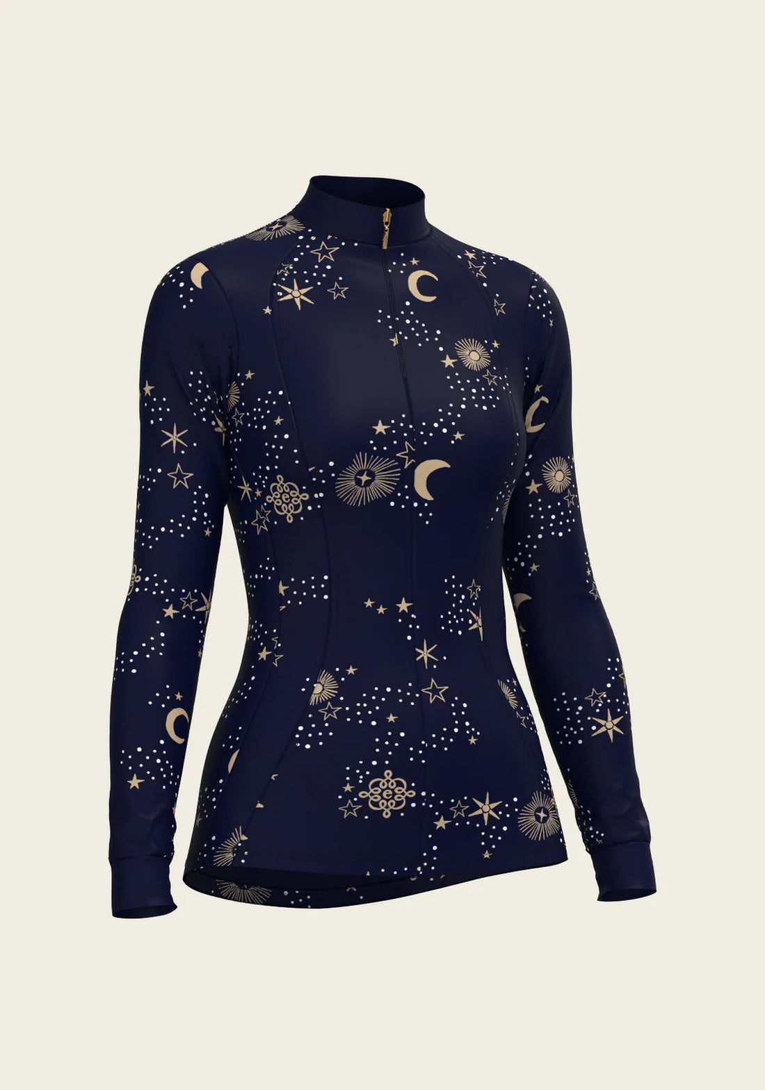 Navy | Espoir Stars on Navy Quarter Zip Sun Shirt